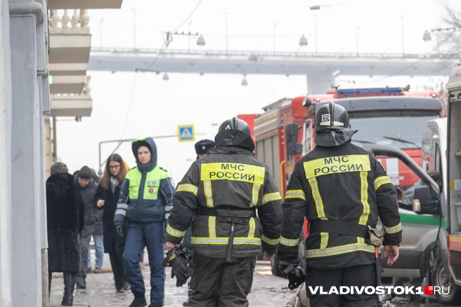 Огонь уже ликвидирован | Источник: Елена Буйвол / VLADIVOSTOK1.RU