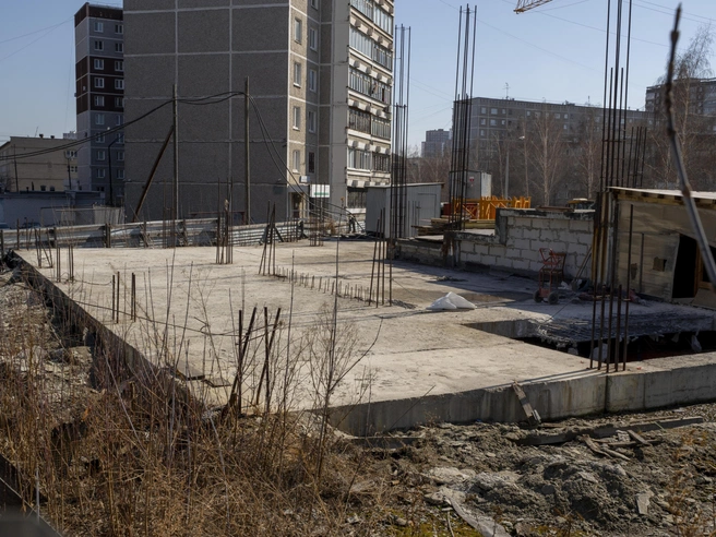 Возведение здания планируется завершить в течение года | Источник: Кирилл Кушнов / E1.RU