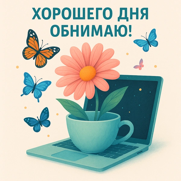 открытка хорошего дня, открытка хорошего дня добра, открытки хорошего утра и дня, бесплатные открытки хорошего дня, скачать открытку хорошего дня, красивая открытка доброе утро хорошего дня, открытки хорошего дня и отличного настроения, открытка хорошего  | Источник: theDay/DALL-E