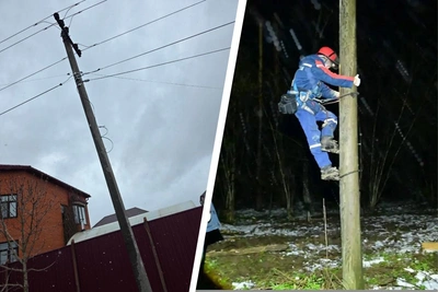 Жители Домодедово вторые сутки без света из-за снегопада