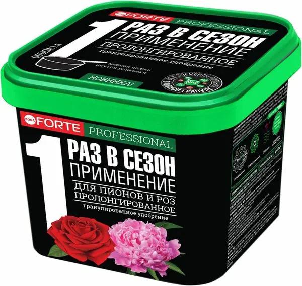 Удобрение гранулированное пролонгированное Для пионов и роз с биодоступным кремнием, 1 л, Bona Forte