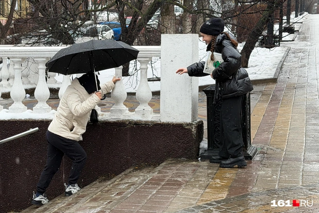 Далеко не везде коммунальные службы насыпали хотя бы песка  | Источник: Евгений Вдовин / 161.RU