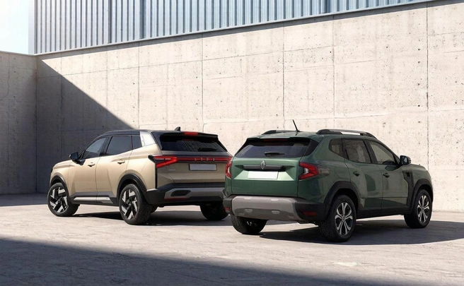 Сзади Azimut похож на Renault Duster III, который планировали выпускать в России с 2022 года. Очень близки и размеры | Источник: пресс-служба АВТОВАЗа, chatgpt