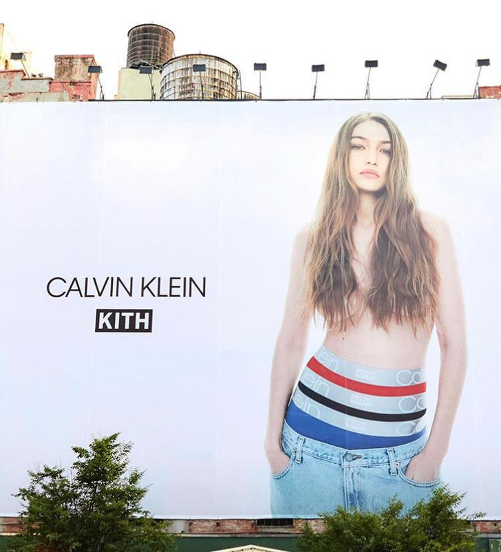 Фото №1 - Все нижнее сразу: Джиджи Хадид в рекламной кампании Calvin Klein для KITH