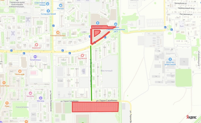 Можно оставить машину возле ТЦ и пройти 500 метров пешком | Источник: Yandex.ru