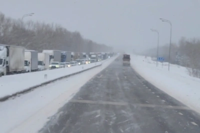 Storm Restricts Traffic on M-5 in Chelyabinsk Region