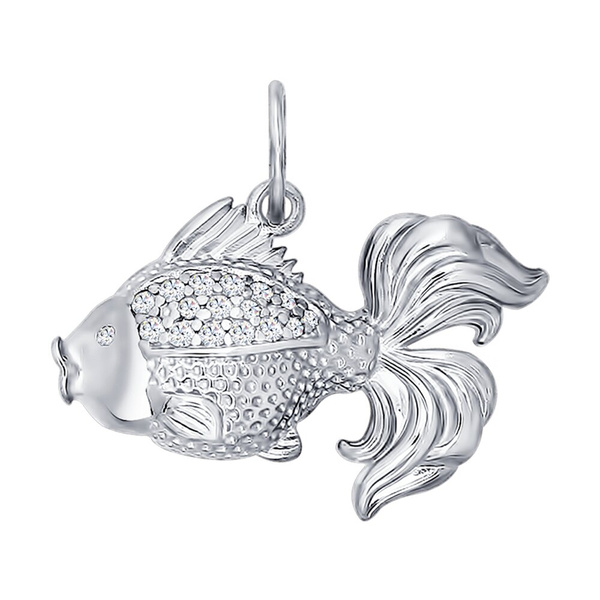 Серебряная подвеска в форме рыбки, SOKOLOV