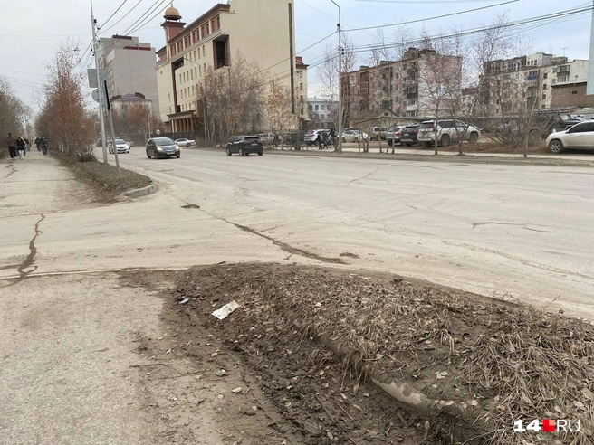 Дзержинского пока в плачевном состоянии и очень просит ремонта | Источник: Надежда Ефимова / 14.RU