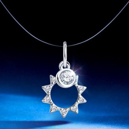 Подвеска из серебра с фианитами