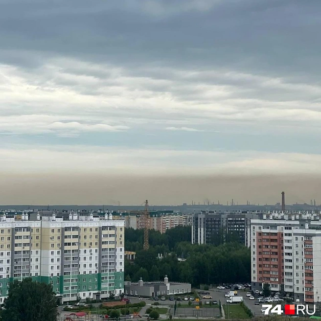 Шлейф смога не только густой, но и пахучий | Источник: читатель 74.RU