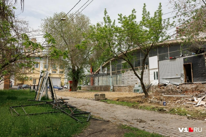 Некоторые части конструкции до сих пор разбросаны рядом с пустырем | Источник: Алексей Волхонский / V1.RU