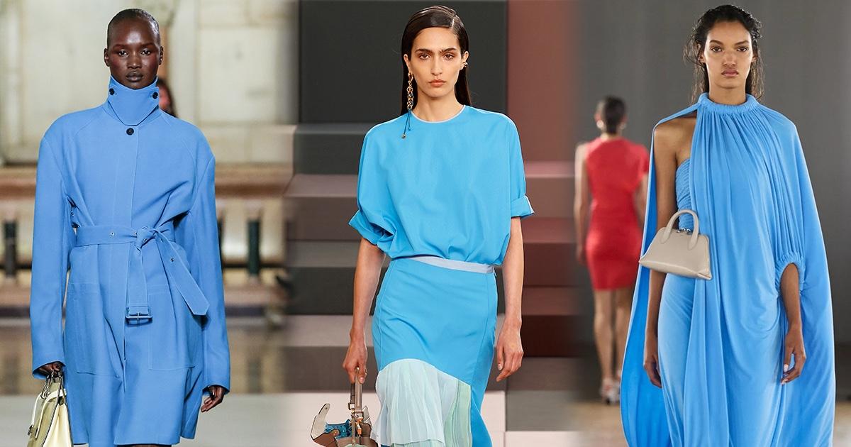 Как модно носить оттенок голубой лазури&nbsp;&mdash; вдохновляемся подиумом
