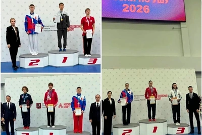 Медали чемпионата России по ушу у спортсменов из Череповца