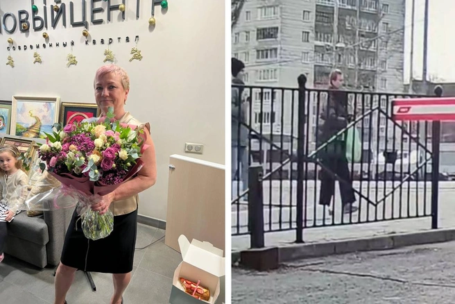 Камера наблюдения сняла женщину 8 апреля в районе ТРК «Столица» (на фото справа) | Источник: семья пропавшей, камеры наблюдения