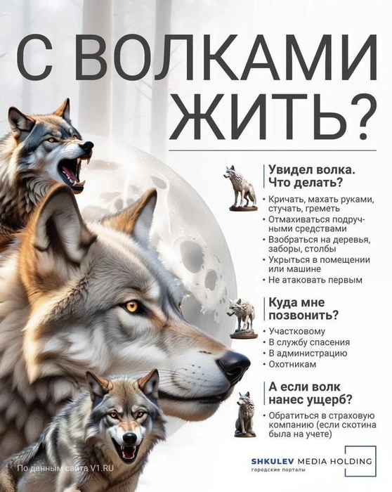 Что делать при встрече с волком | Источник: Полина Авдошина