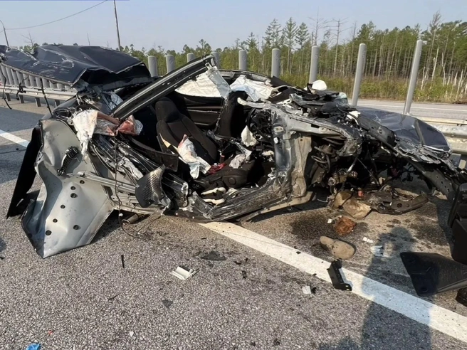 Mazda влетела в Sitrak и превратилась в металлолом | Источник: Госавтоинспекция Хабаровского края