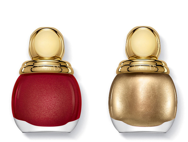 Лак Для Ногтей Diorific Vernis Рождество 2016 (лимитированный выпуск); слева: в цвете 850 Splendor, справа: в цвете 328 Golden, Dior