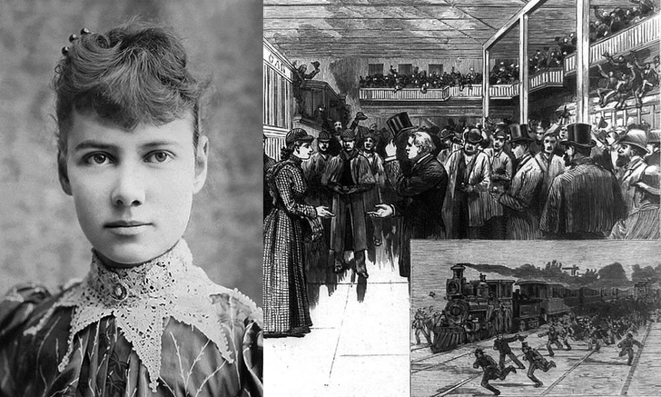 Нелли Блай: история о журналистике, сумасшедшем доме и кругосветном путешествии | Источник: H. J. Myers, Public domain, через Викисклад, коллаж Vokrugsveta.ru