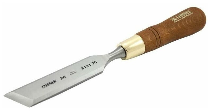 Косая левая стамеска с ручкой Narex Wood Line Plus, 26 мм, 811176