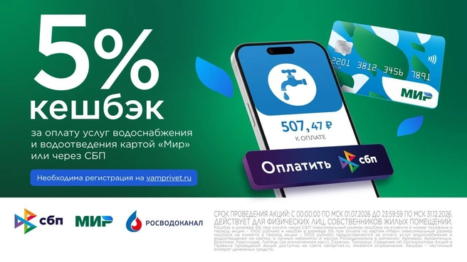 При оплате картой «Мир» или через СБП на счет автоматически возвращается 5% | Источник: пресс-служба НСПК