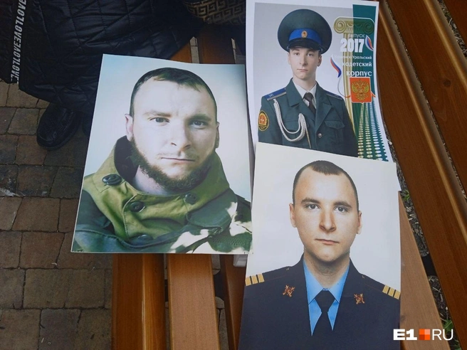 Три фотографии Влада: на первой ему 18 лет, он только закончил кадетский корпус, на другой он сотрудник полиции, и последняя — боец ЧВК | Источник: Елена Панкратьева / E1.RU