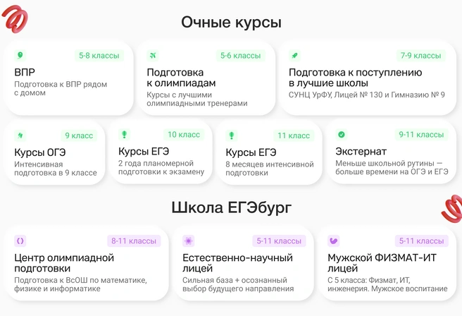 ЕГЭбург — теперь не только курсы подготовки, но и школа | Источник: ЕГЭбург
