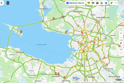 Пробки в Петербурге днем превысили норму