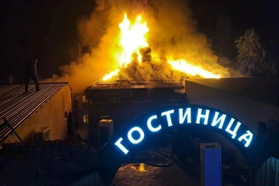 Банный комплекс горел в Краснодаре