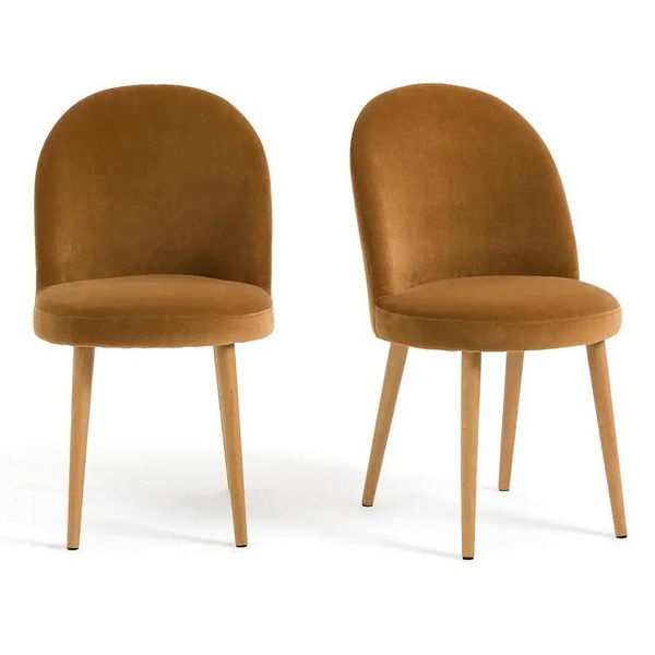 Комплект из двух велюровых стульев Inès, La Redoute