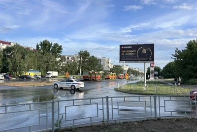 Улицы Барнаула стали реками после ливня