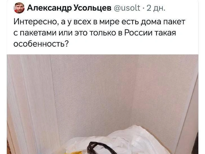 Пакет с пакетами был назван «самой бразильской вещью на планете». | Источник: соцсеть Х