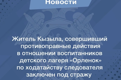 Арестован житель Кызыла за действия в детском лагере