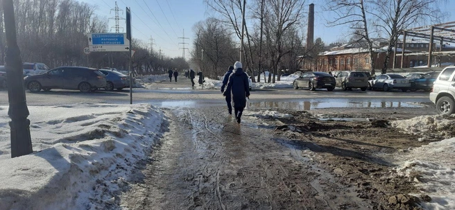 Здесь грязевая полоса препятствий заканчивается | Источник: Анастасия Харламова / NGS70.RU