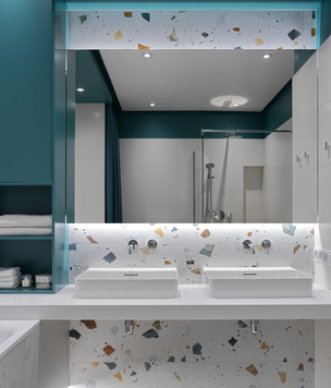 Терраццо в ванной комнате: примеры из реальных интерьеров