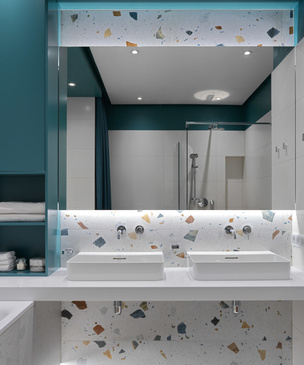Терраццо в ванной комнате: примеры из реальных интерьеров