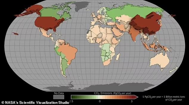 Эти 2 страны сильнее всего загрязняют атмосферу: NASA показало карту выбросов C02 за последние годы