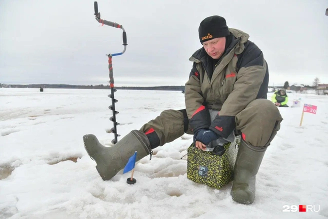 Сергей нашел удачное место | Источник: Иван Митюшёв / 29.RU