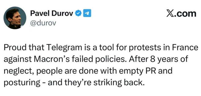 Источник: Durov / X.com