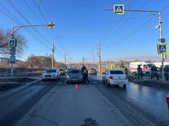 Авария случилась на Сибирском проспекте | Источник: «УМВД России по Омской области» / Vk.com