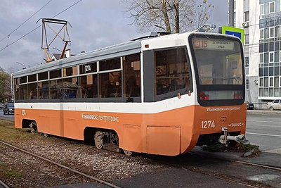 В Ульяновске трамвай сошел с рельсов