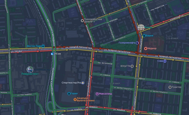 Так сейчас выглядит дорожная ситуация в этой части города  | Источник: Yandex.ru / maps