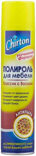 Chirton Полироль для мебели Антипыль Классик с воском