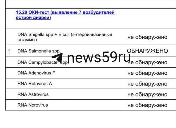После отравления подросток сдал анализы, которые показывают, есть ли в организме возбудители острой кишечной инфекции | Источник: предоставлено Анной