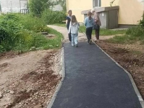 Обновленная пешеходная дорожка | Источник: МЦУ Рязань