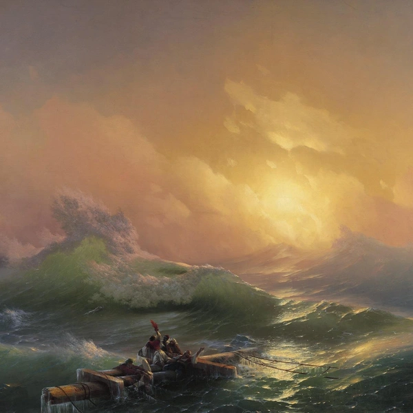 Айвазовский И.&nbsp;К.&nbsp;Девятый вал 1850. ГРМ | Источник: Государственный Русский музей