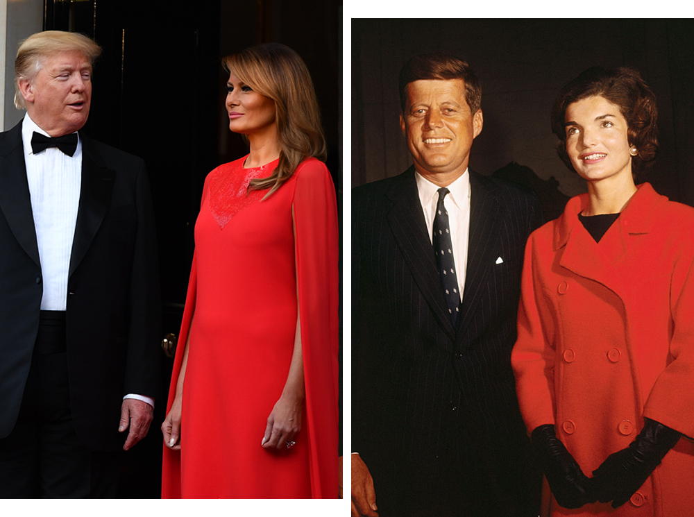 Дональд и Мелания Трамп; Джон и Джеки Кеннеди. | marieclaire.ru