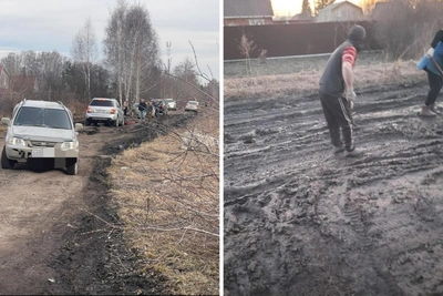 Омичи на дачах отрезаны от города разбитыми дорогами