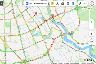 Транспортный коллапс в Петербурге: пробки и авария