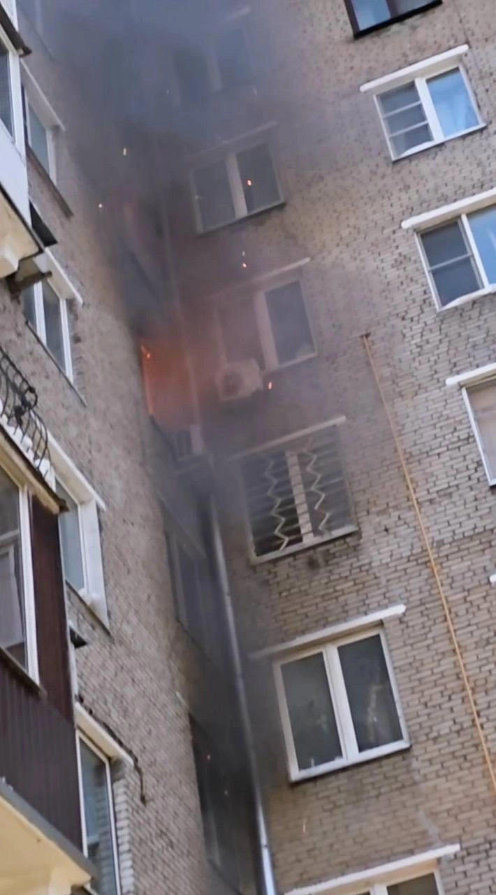 Кадры пожара на Пресненском Валу | Источник: Осторожно, новости / Telegram