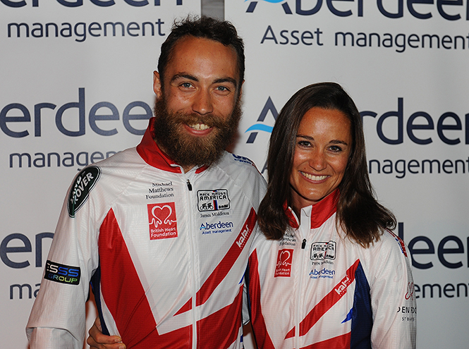 С братом Джеймсом Миддлтоном после окончания гонки в Америке, 2014 год